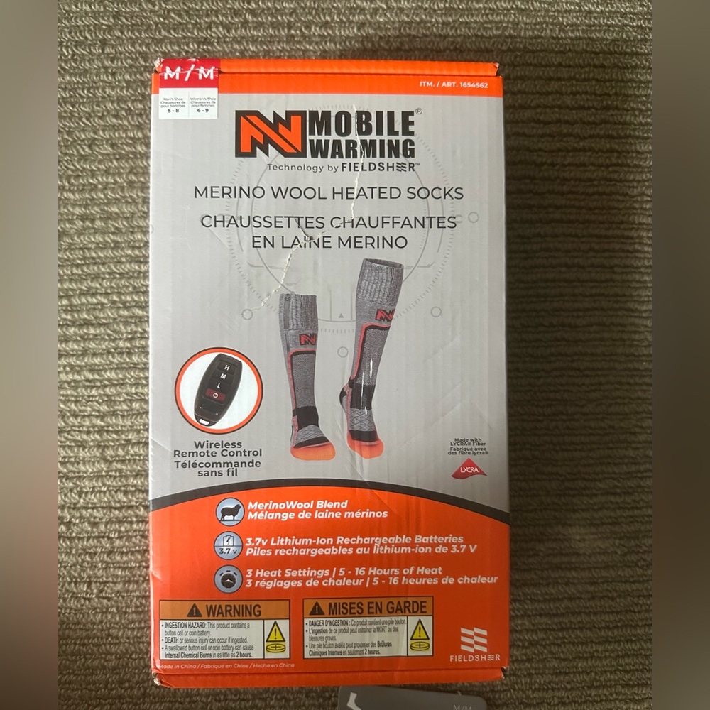 Mobil Warming MERINO WOOL HEATED SOCKS